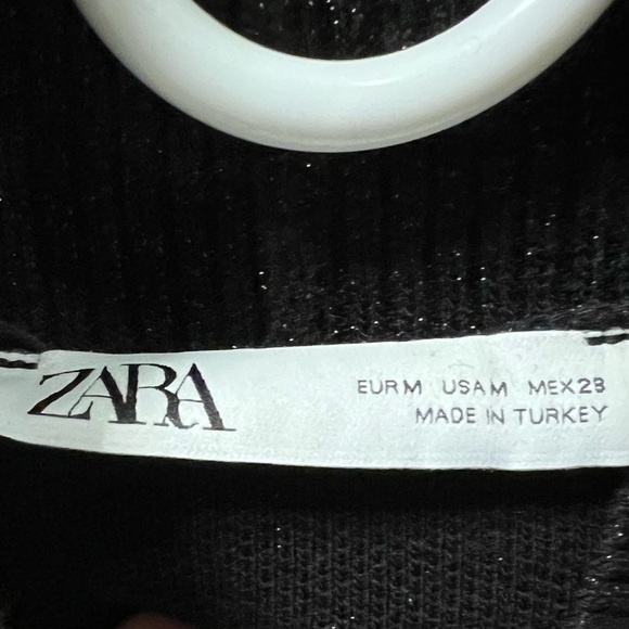 NWT ZARA black metallic sweater dress - Picture 7 of 8